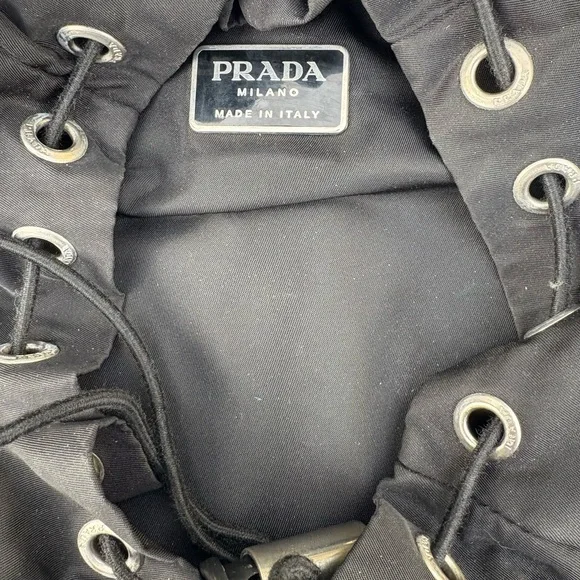 Prada Black Drawstring Backpack - Picture 2 of 12